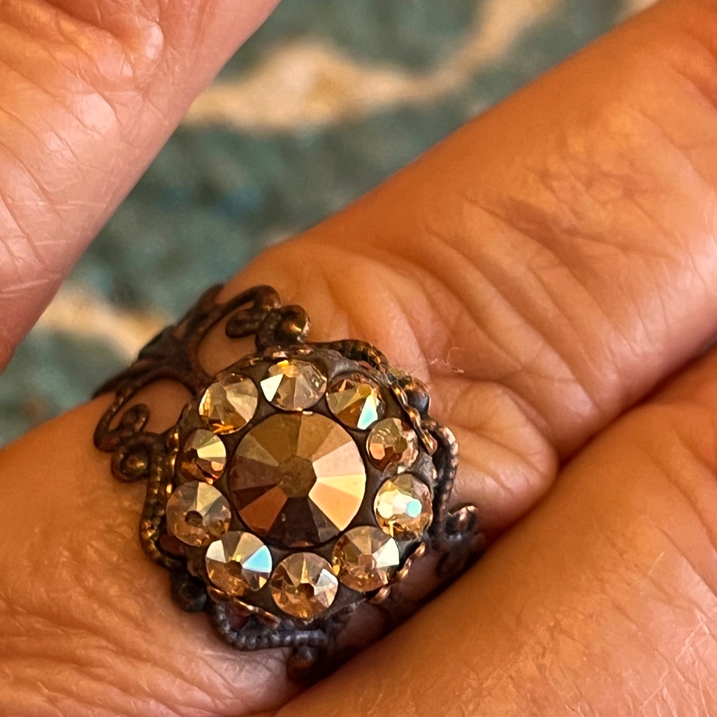 Adjustable Rhinestone Ring